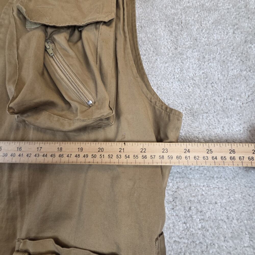 Vtg Fuji Photo Film USA Photographer Vest Multi Pocket Utility Khaki Camera XL - Picture 3 of 8